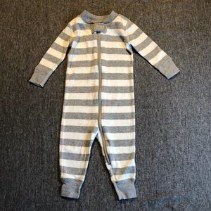 HANNA ANDERSSON - Infant Sleeper - Size 3-6 mo - White & Gray stripes